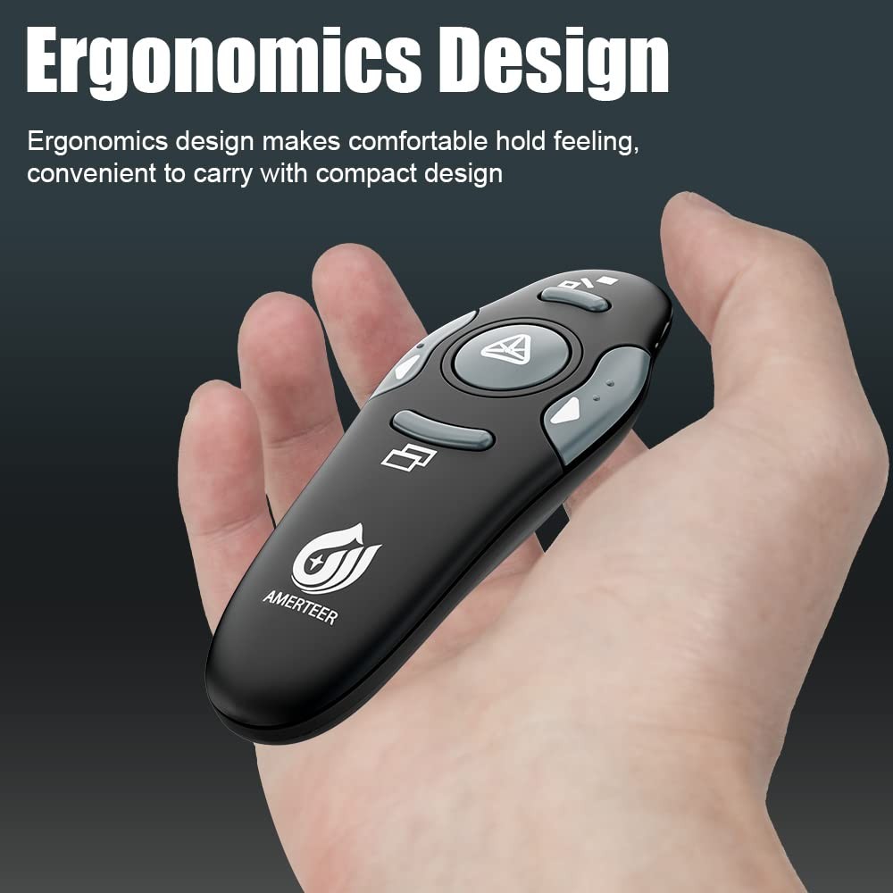 Presentation Clicker Wireless Presenter Remote Clicker for PowerPoint Present...