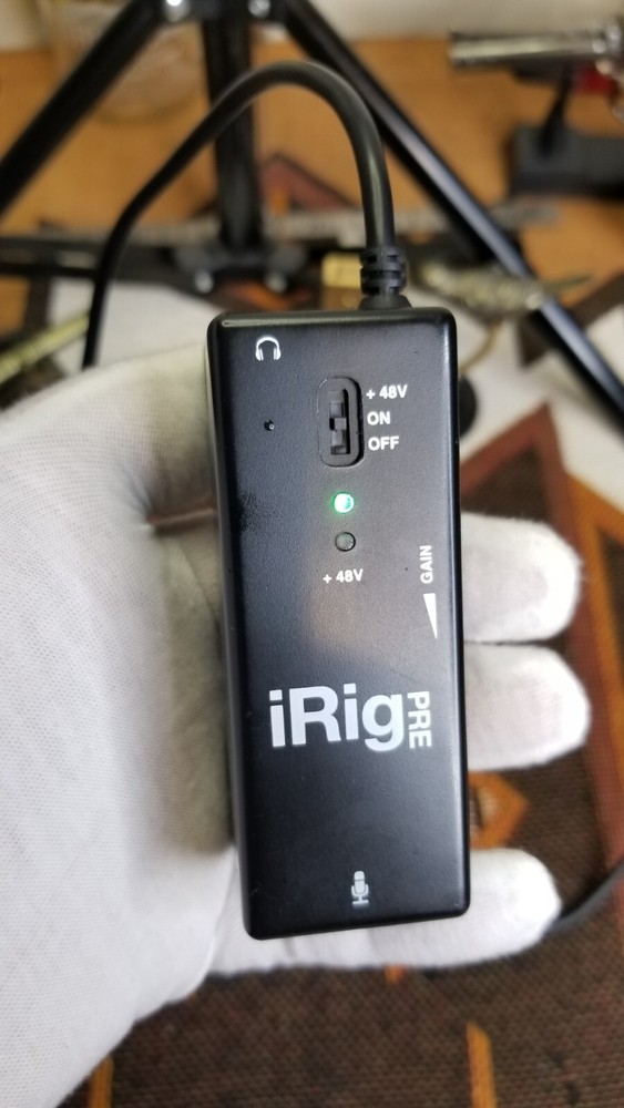 IK Multimedia iRig +48V Phantom Power Portable XLR Microphone Audio Interface