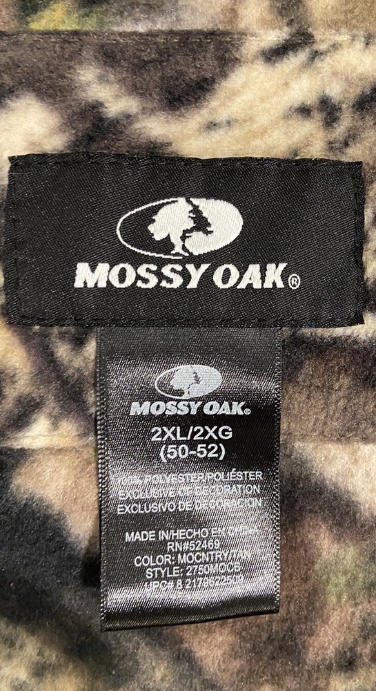 Mossey oak fleece camo jacket two XL
