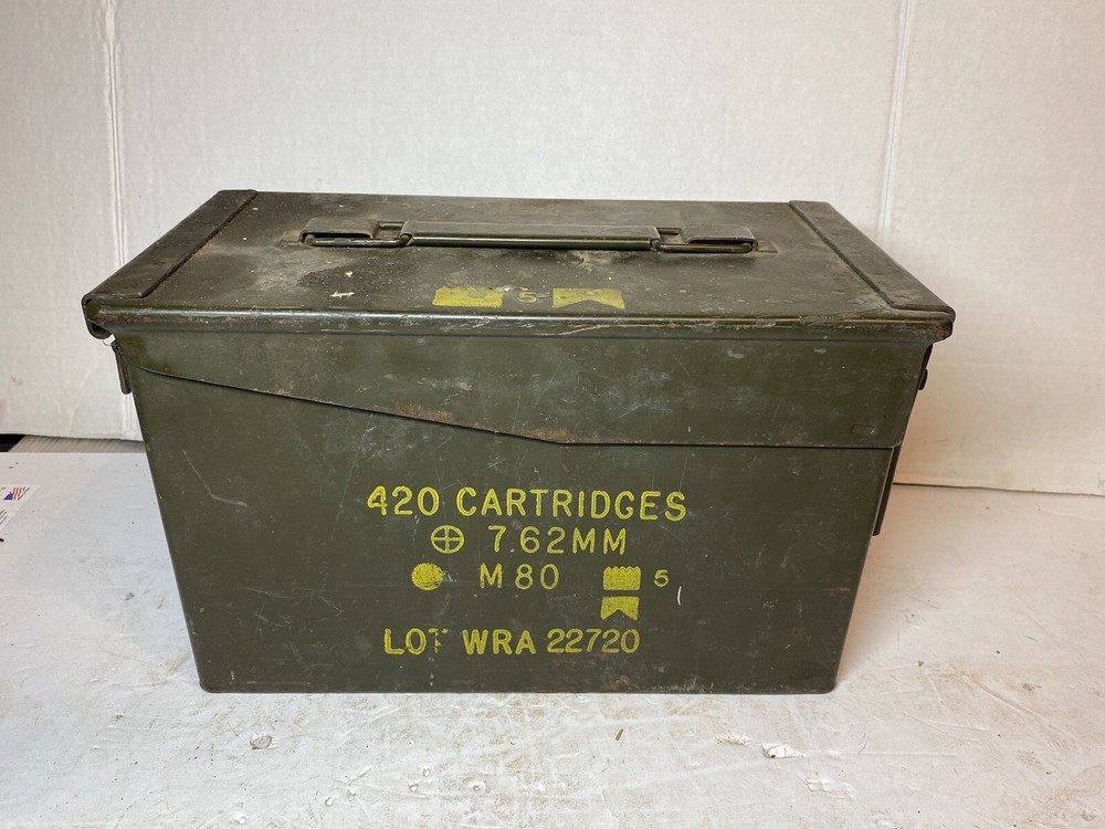 Vintage 7.62MM M80 Ammo Ammunition Box