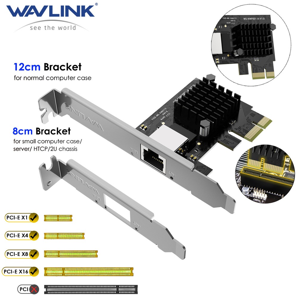 1G PCIe Network Card RTL8111H 1000Mbps Ethernet Adapter for Windows/Linux