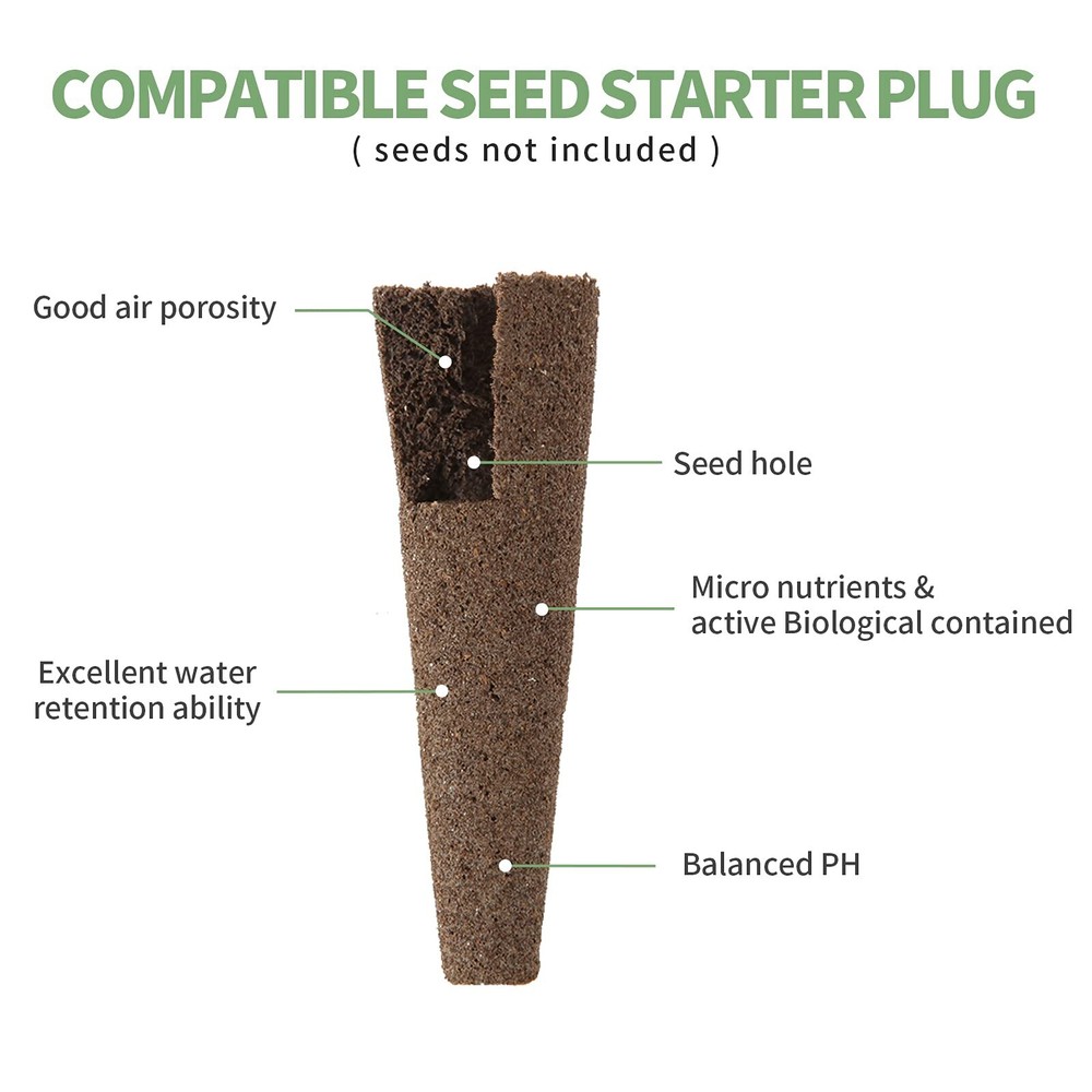 80 Pack Grow Sponges, Seed Pods Replacement Root Growth Sponges