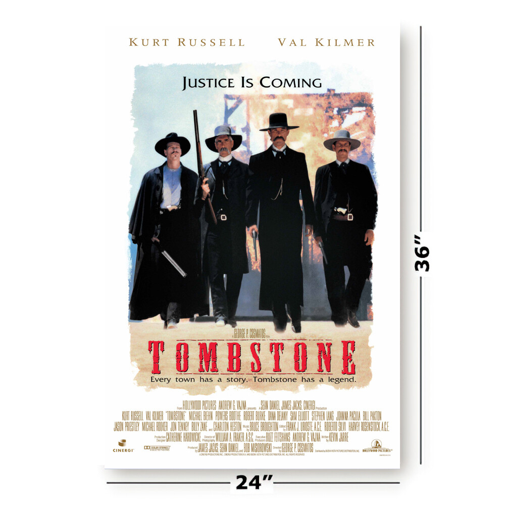 Tombstone - Movie Poster (Regular Style - White Version) (Size: 24" X 36")