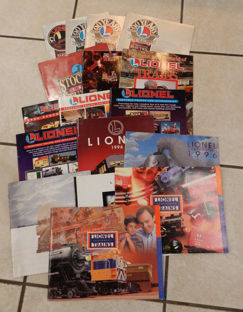 LIONEL  1990 - 1998  Catalogs  17 Different Catalogs