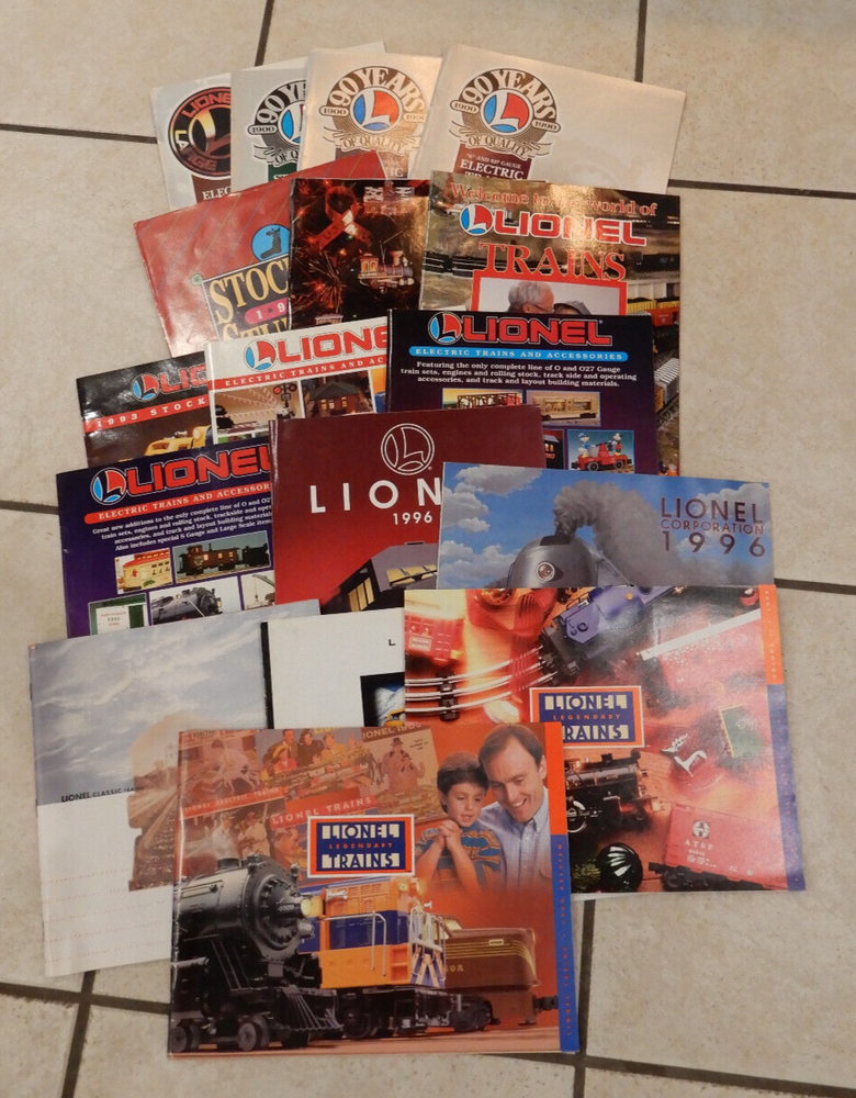 LIONEL 1990 - 1998 Catalogs 17 Different Catalogs