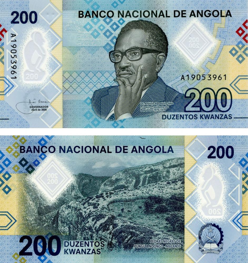 Angola 200 Kwanzaa 2020 Polymer UNC (Pnew)