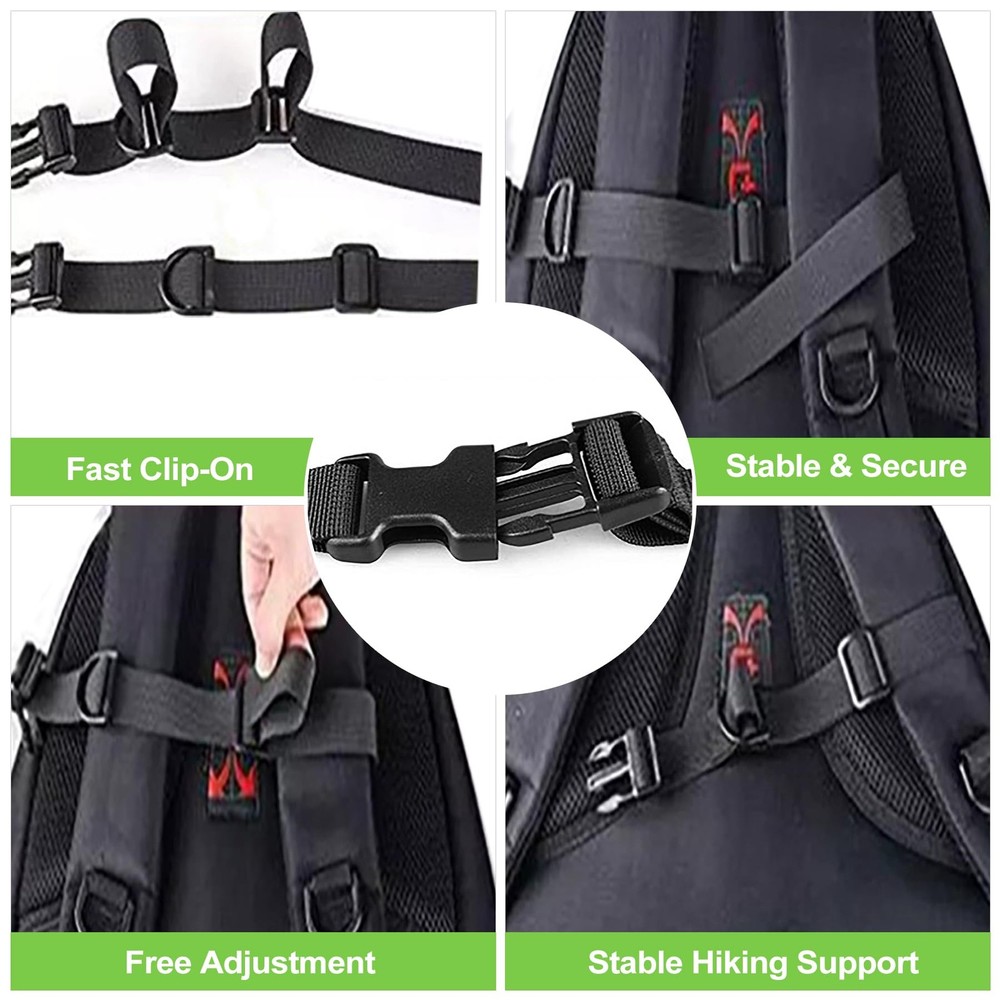 CeroDimo Adjustable Backpack Chest Strap Universal Sternum with black