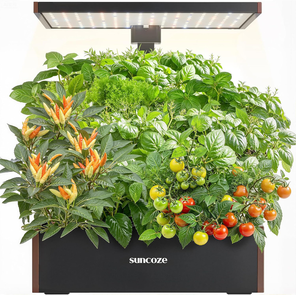 Indoor Hydroponics System Kit with 20 Pods, 30W LED Light & LCD Display