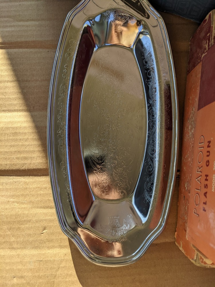Vintage Oval Sliver Platter Trey