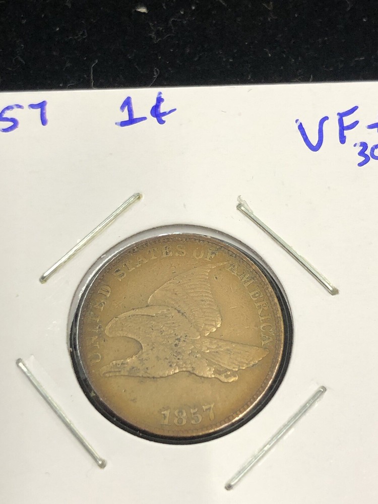 1857 Flying Eagle Cent - VF+ - Very Nice Natural Specimen