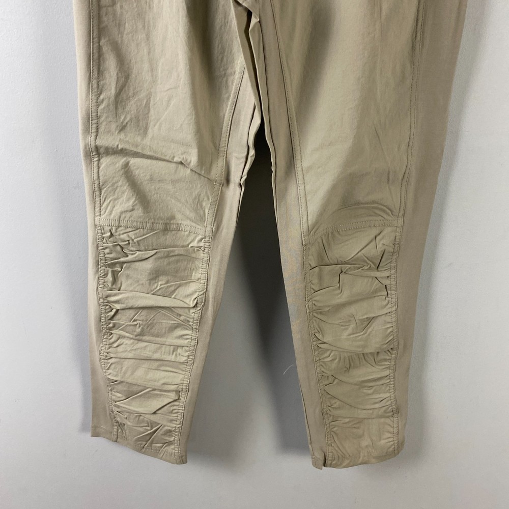 XCVI High Waist Jetter Crop Pants Womens Medium Beige Pull On