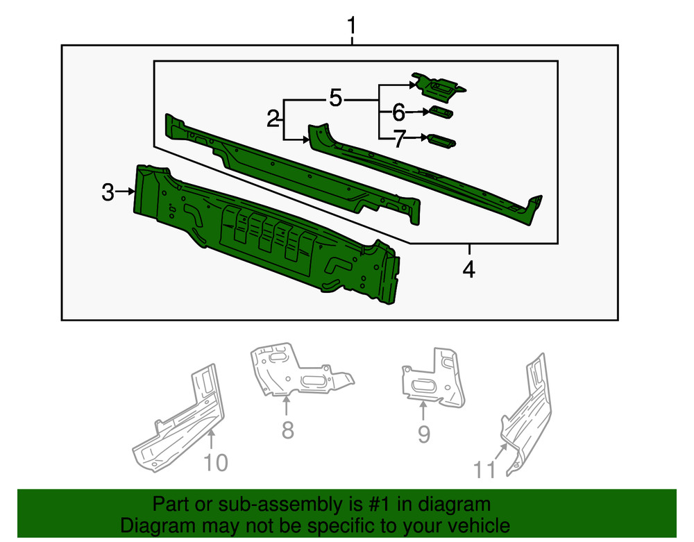 Genuine GM Rear Body Panel 21018525