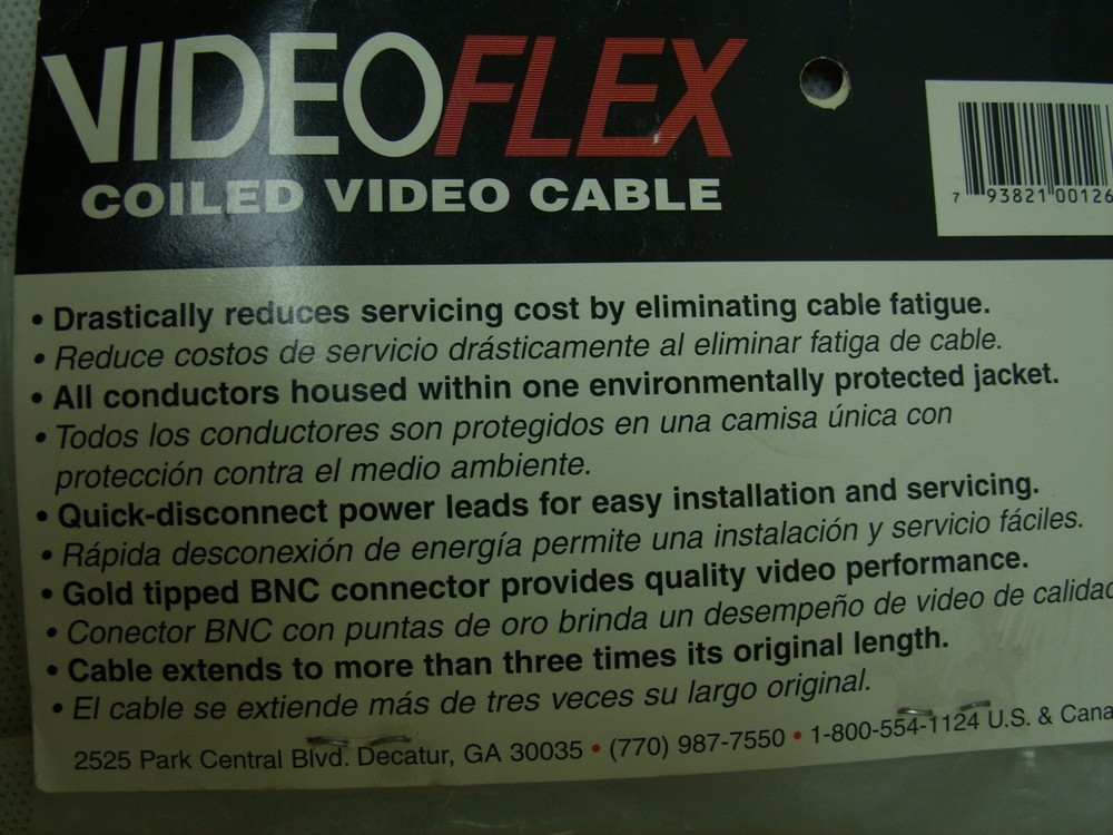 Videolarm VideoFlex - Surveillance System Coiled Video Cable VC5 / VL-VC5 - NOS