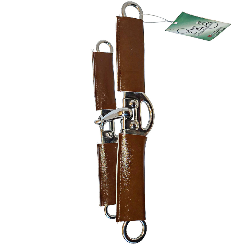 Schneiders SS Tack Jimmy Williams Training Elevator Snaffle Bit Leather Cheeks