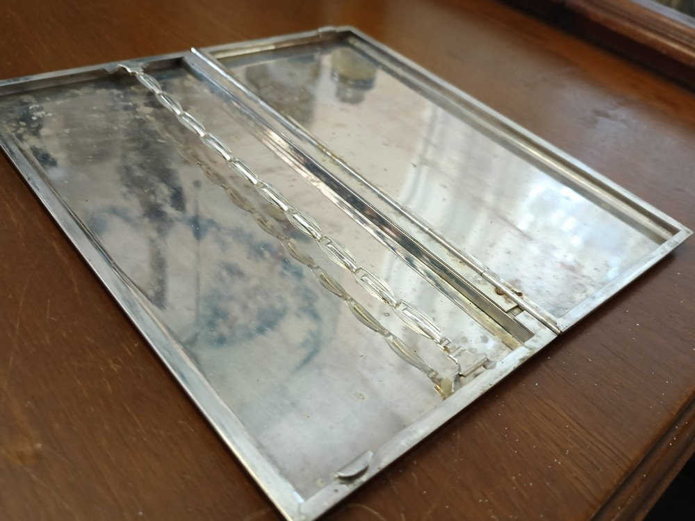 Stunning Large 950 Fine Silver Japanese Cigarette Case