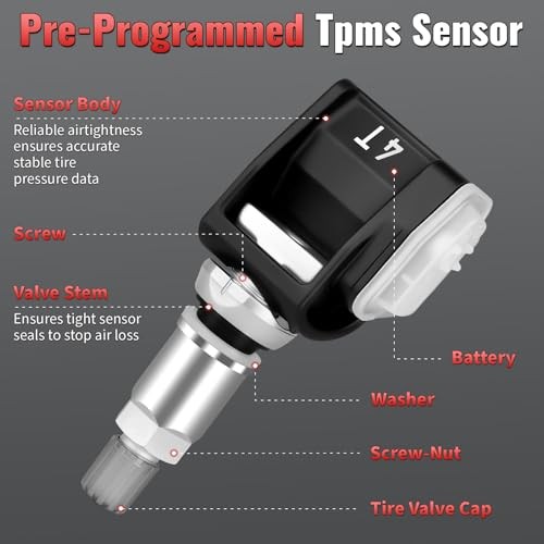 4PCS Pre-Programmed TPMS Sensor Compatible with Chevy & GMC - Silverado 2022