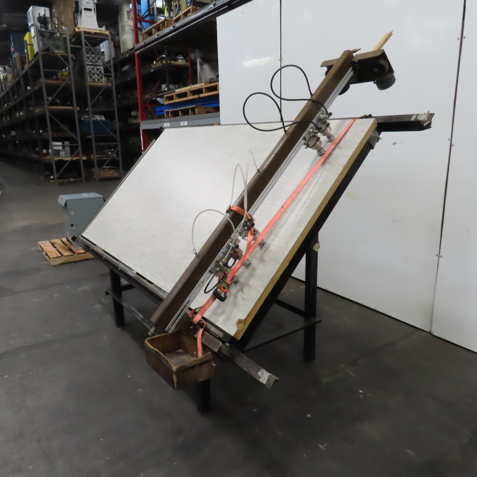 Custom Fab 8' x 52" Face Frame Assembly A Frame Table 5 Pneumatic Clamps