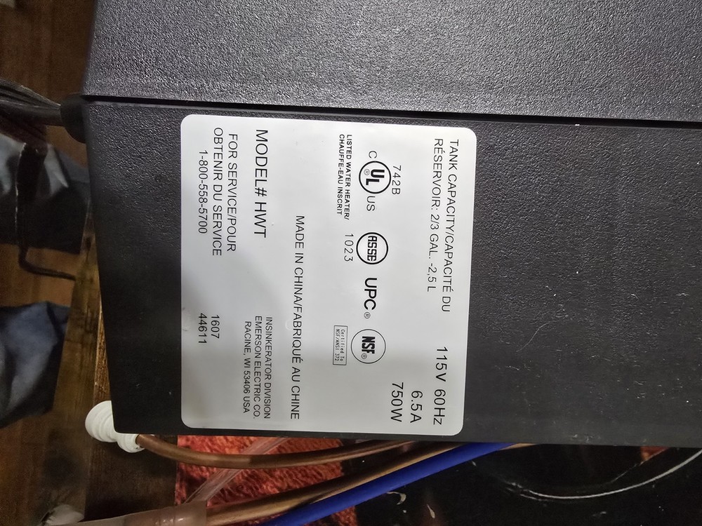 InSinkErator HWT-F1000S - Under Sink System Accessories