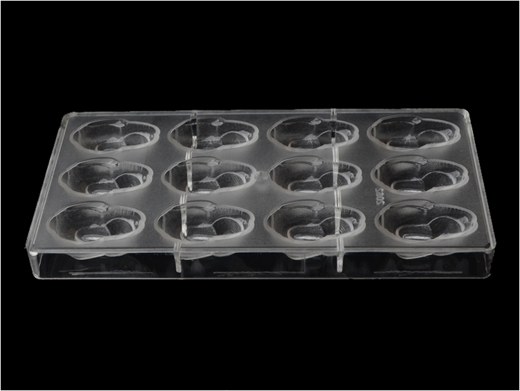 Rabbit Shaped Hard Plastic Polycarbonate PC Chocolate Jelly Mold Candy Mould
