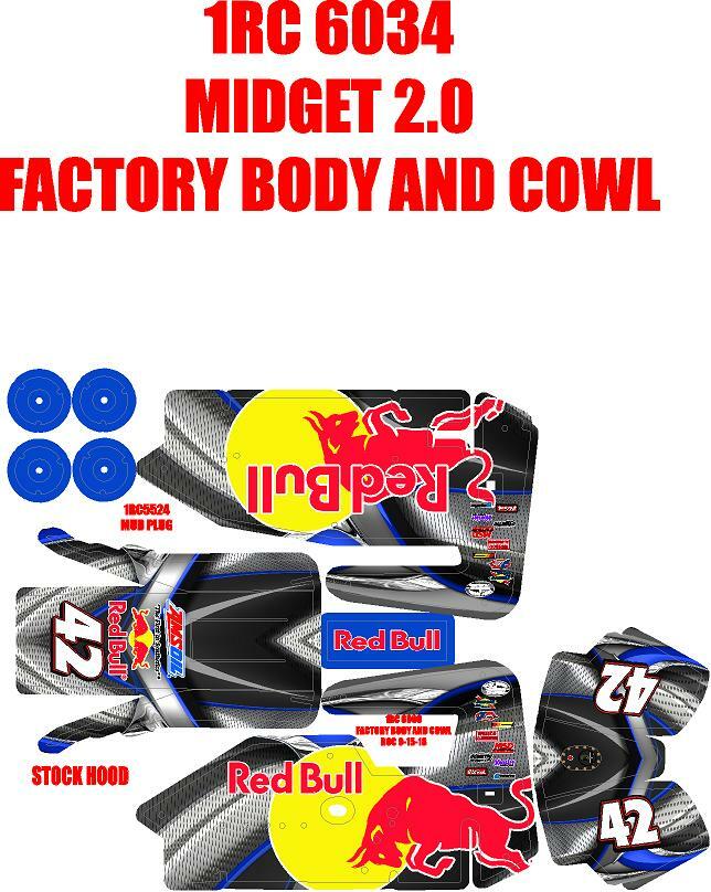 1RC MIDGET WRAP RED ARMOUR DRINK THEME