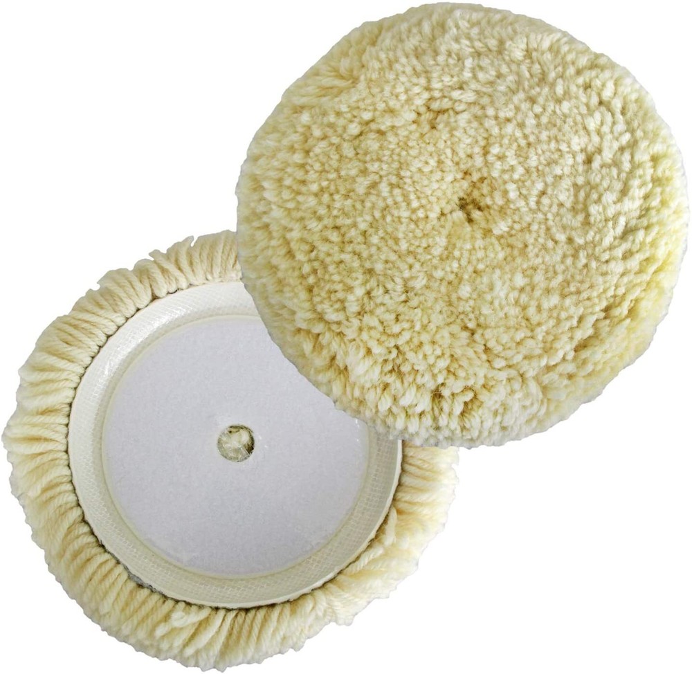 3"-7" wool buffing pads 100% Natural Wool Hook & Loop for Polishing Cutting pad