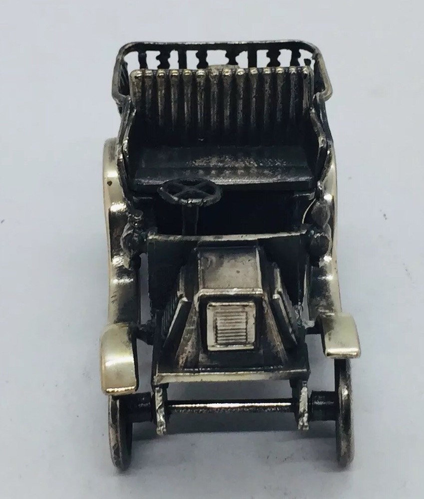 Tonneau Renault Vintage Car 800 Silver Miniature