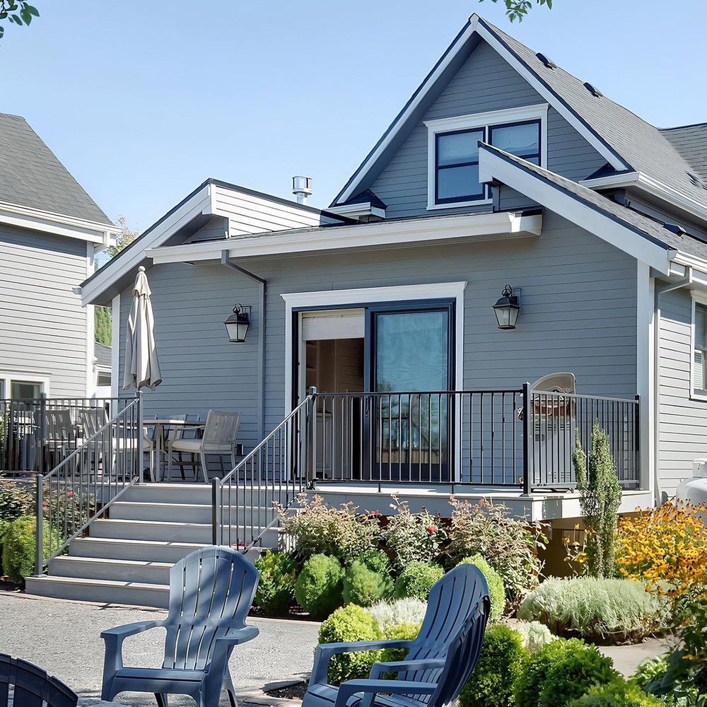 4 Pack Aluminum Fixed Railing Bracket with Level Foot, Railing Bracket Connector