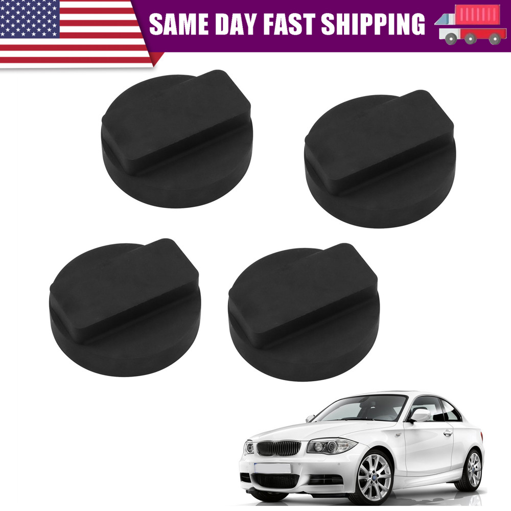 4pcs 0.87"x2.36" Jack Pad Support Rubber Frame Rail Protector Adapter for BMW