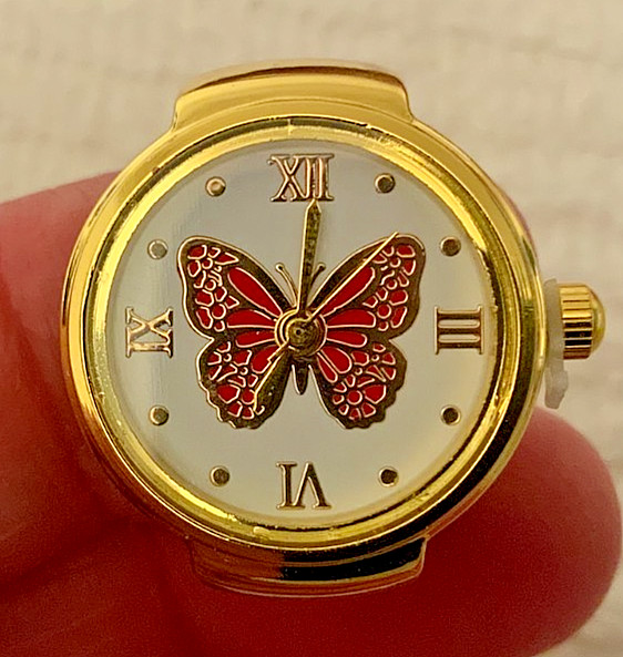 Butterfly Ring Watch (Red)