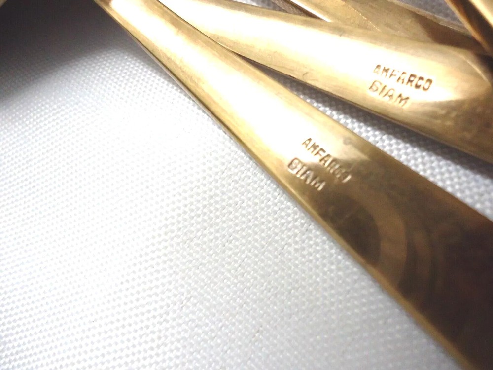 AMFARCO SIAM BRASS/BRONZE FLATWARE 50-PIECES