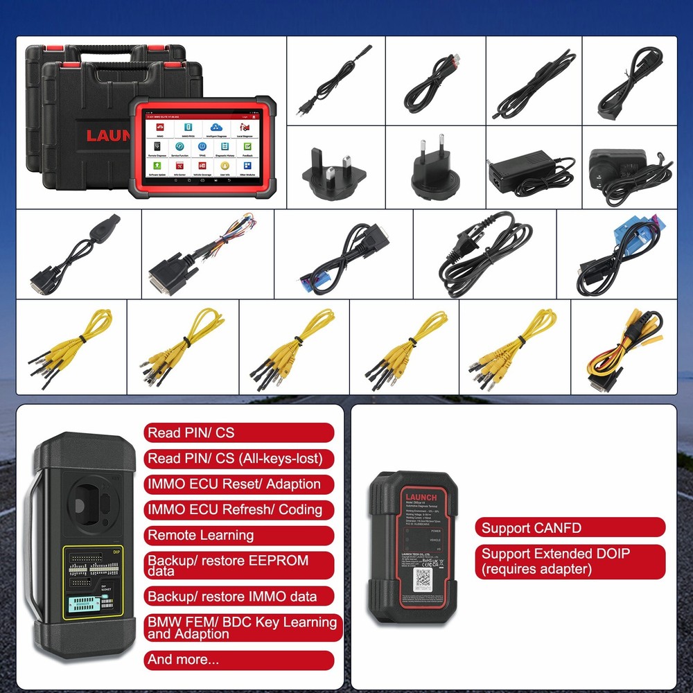 Launch X431 IMMO ELITE PLUS PRO5 K~ey Programming Full System Diagnostic Scanner