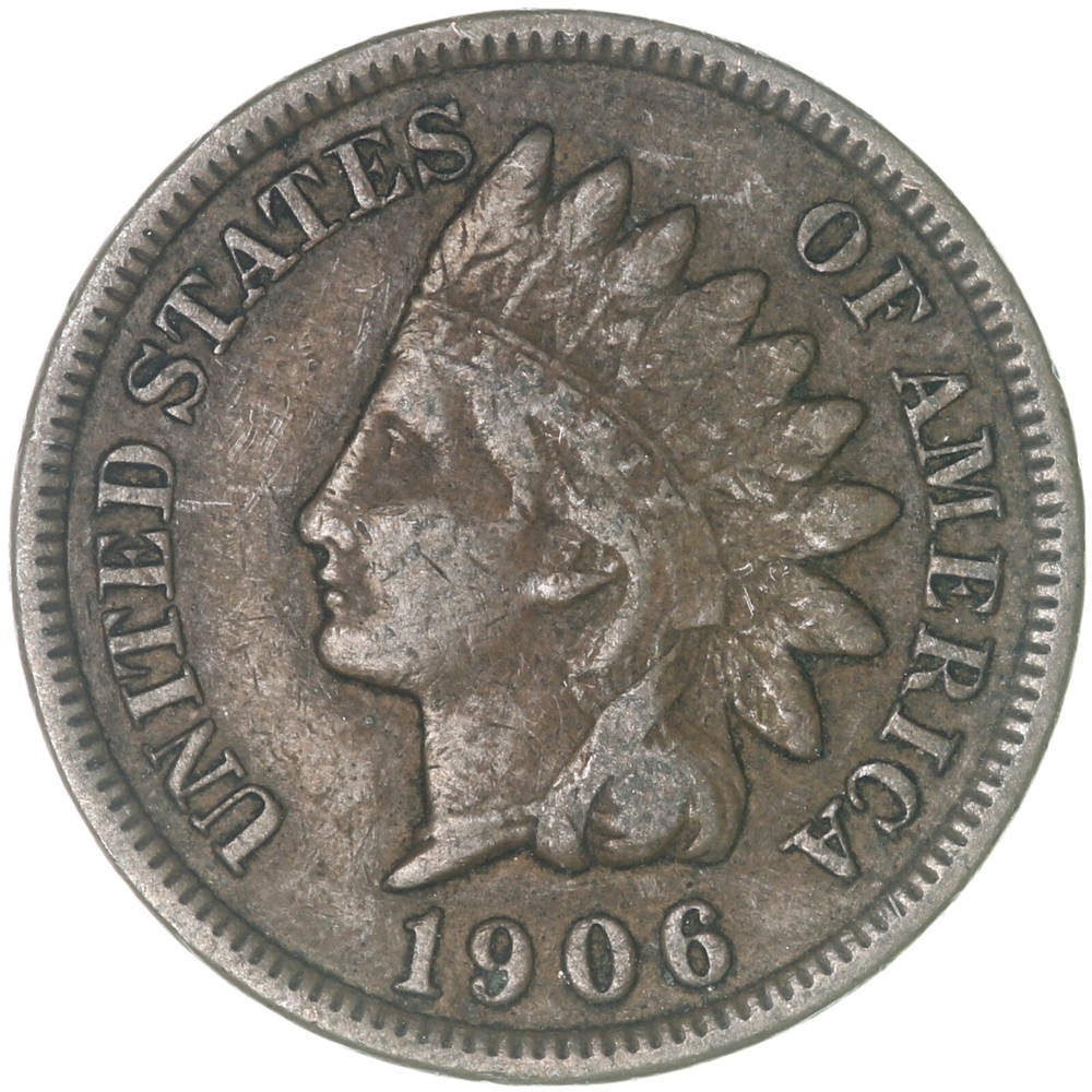 1906 (P) Indian Head Cent Fine Penny FN