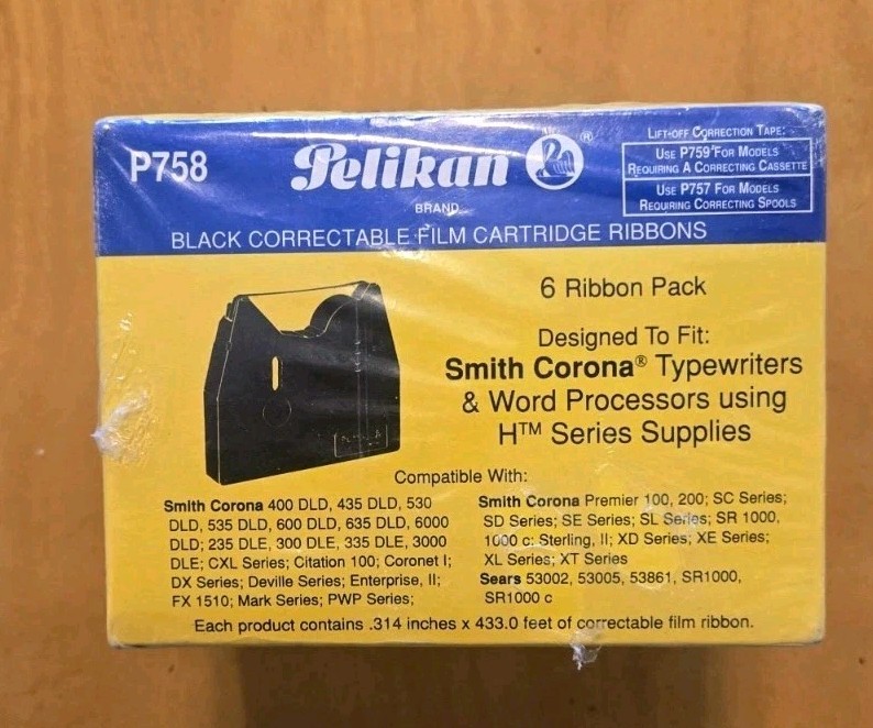 Pelikan P758 Typewriter Ribbon 6-pack  Fits Smith Corona