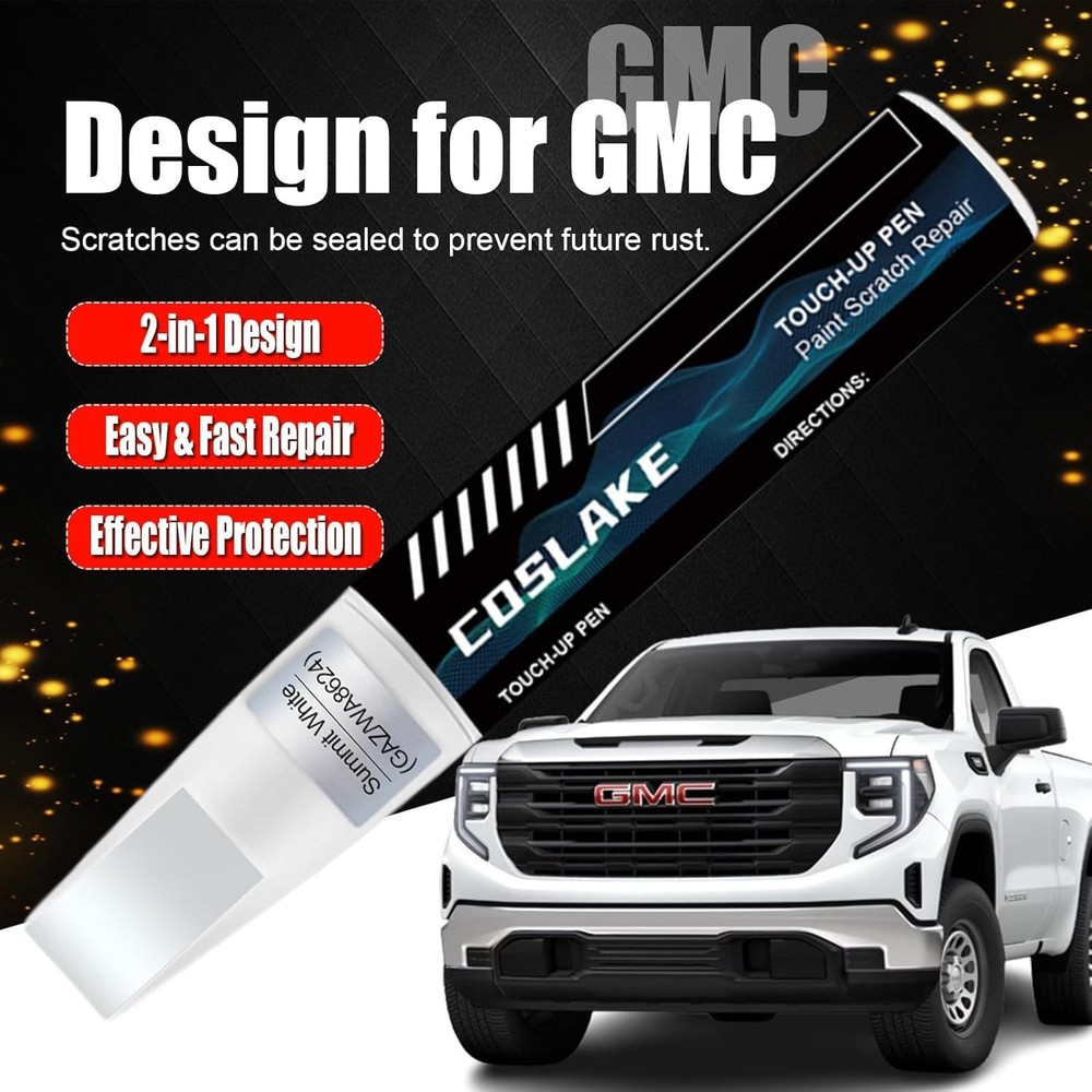 Easy Application Touch-Up Paint for GMC - Summit White Interstellar White Gloss