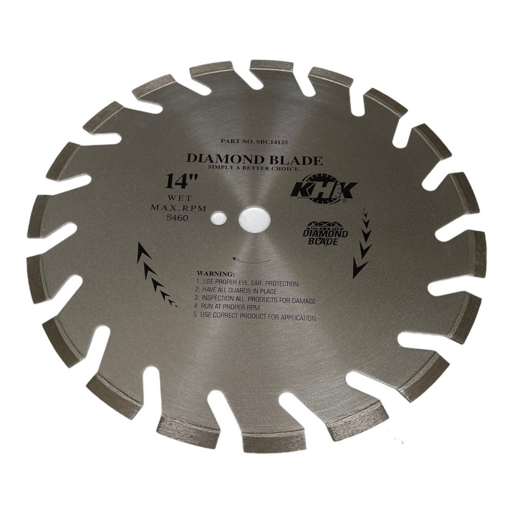 2 Pack 14" Block Abrasive Materials concrete Asphalt Brick Blade 1" Arbor