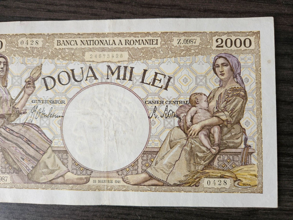 Romania 2000 lei 1941 large banknote