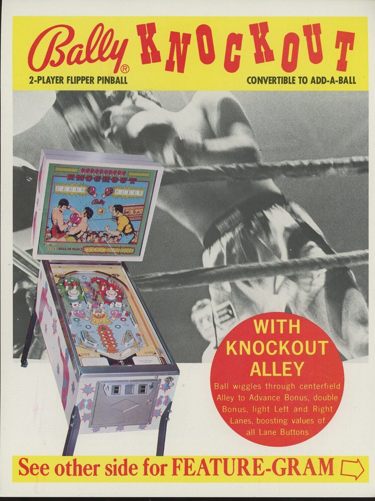 Bally Pinball Knockout Brochure