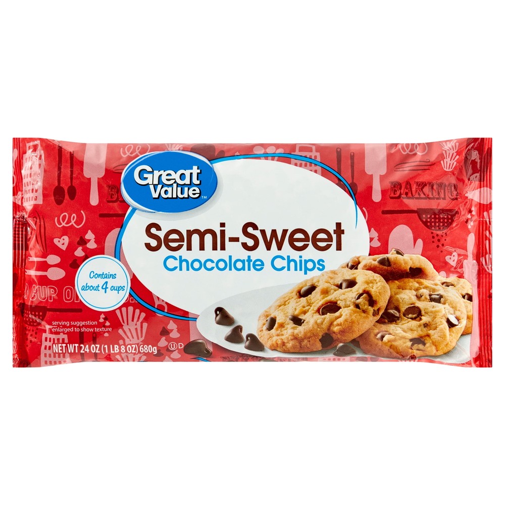Semi-Sweet Chocolate Chips, 24 oz Bag