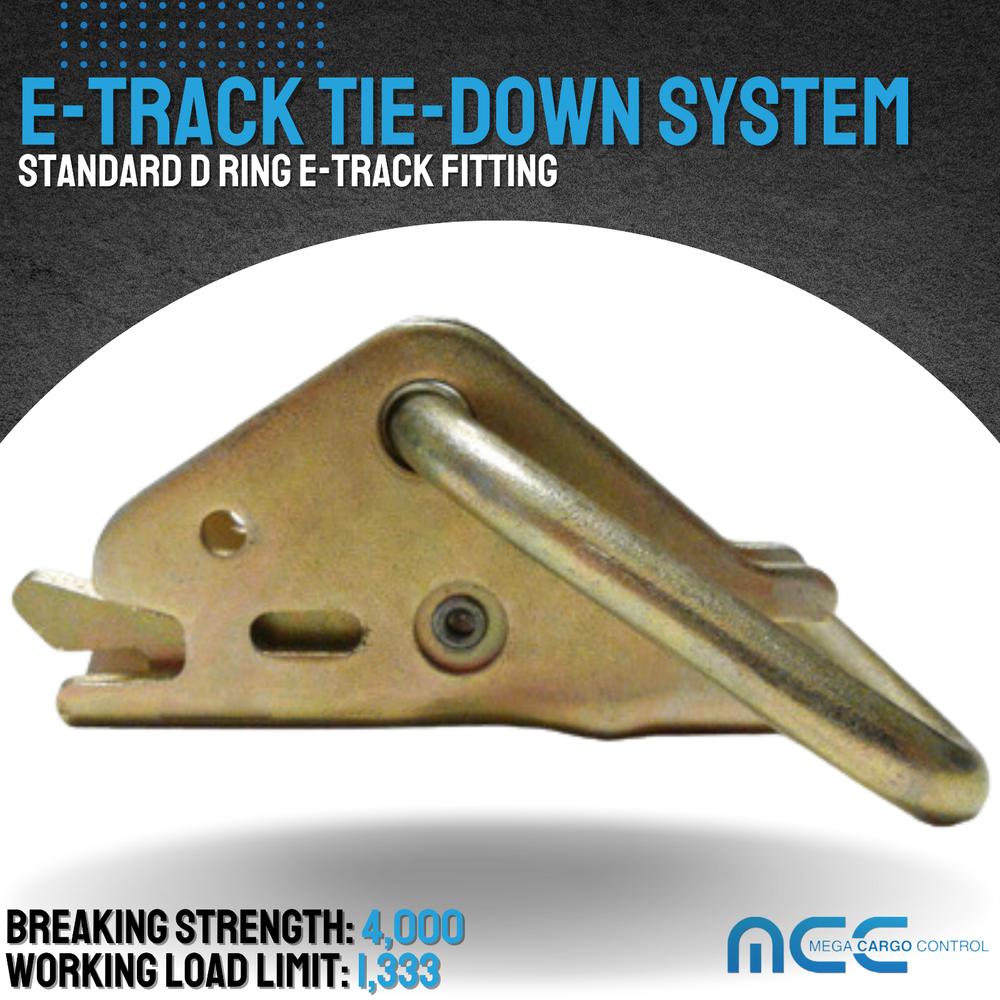 10 Pack E Track 2" D Ring Tie Down Fitting for Enclosed Trailer Tie Down Strap