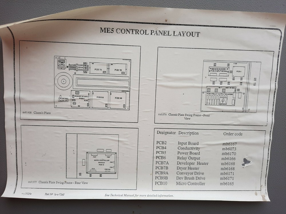 Kodak Mercury Developer/Dryer heater control board