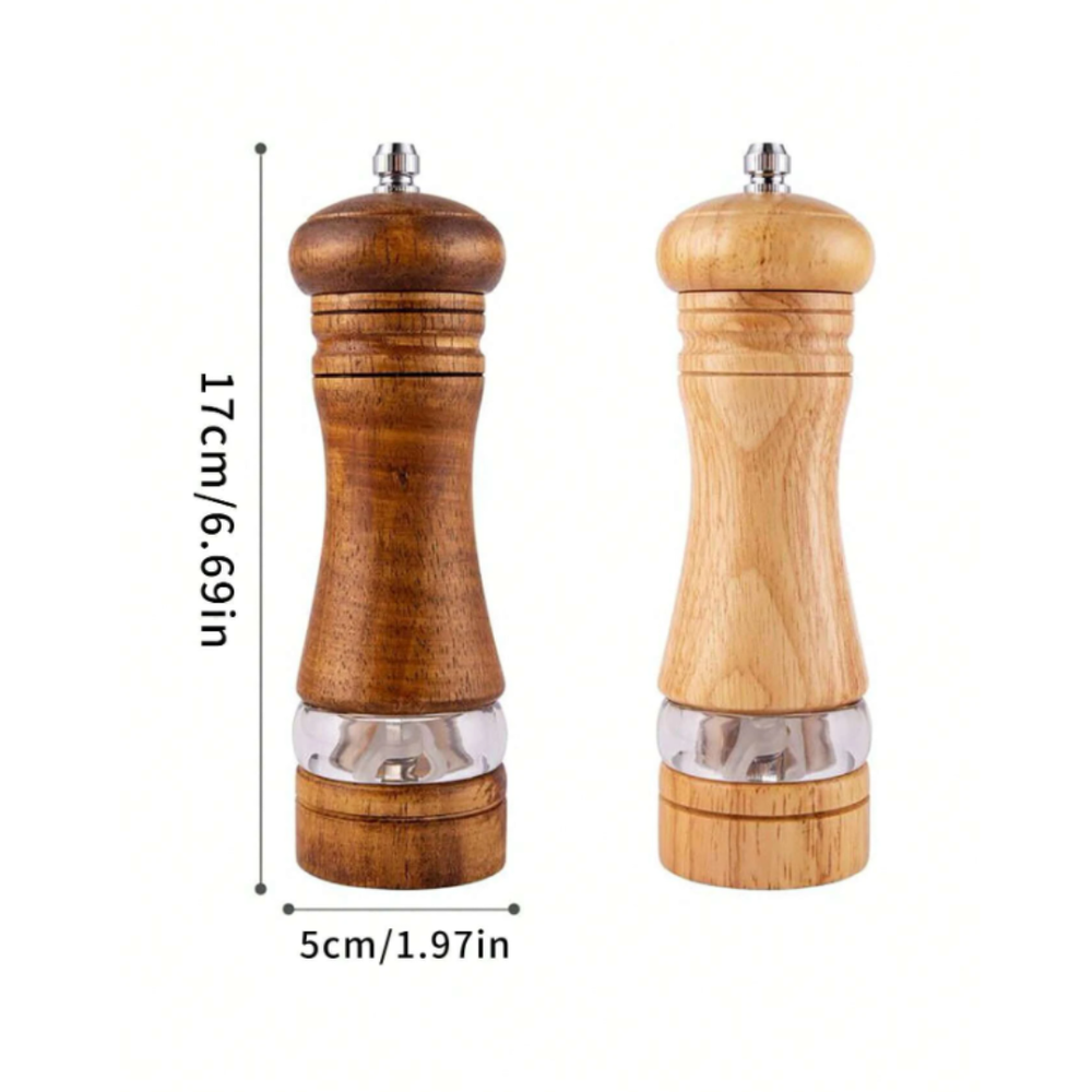 Pepper Grinder Wooden Manual Grinder Mill Solid Ceramic Grinding Kitchen Tools