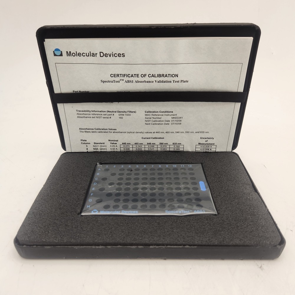 Molecular Devices SpectraTest ABS1 Absorbance Validation Plate | Pre-Owned