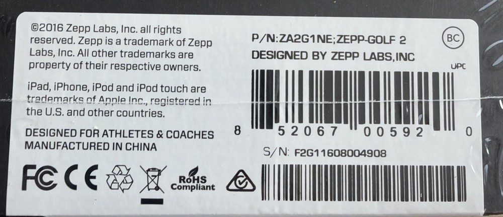 Zepp Golf 2 Kit 3D Swing Analyzer Activity Tracker ZA2G1NE NEW Unused Open Box
