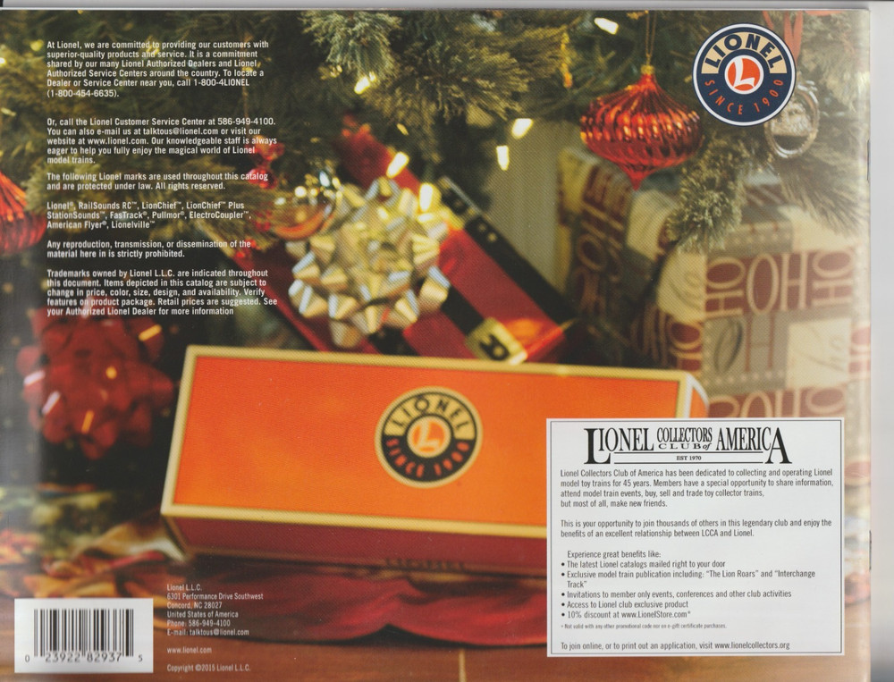 2015 Lionel Christmas Catalog