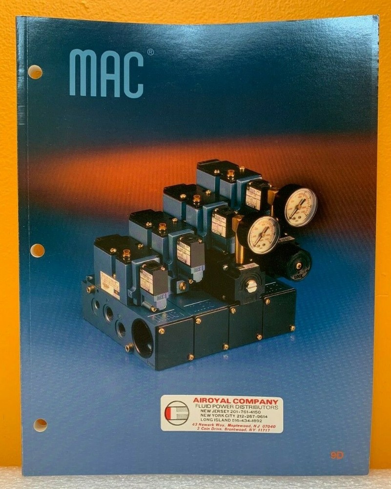 Mac Valves, Inc. 1996 Catalog.