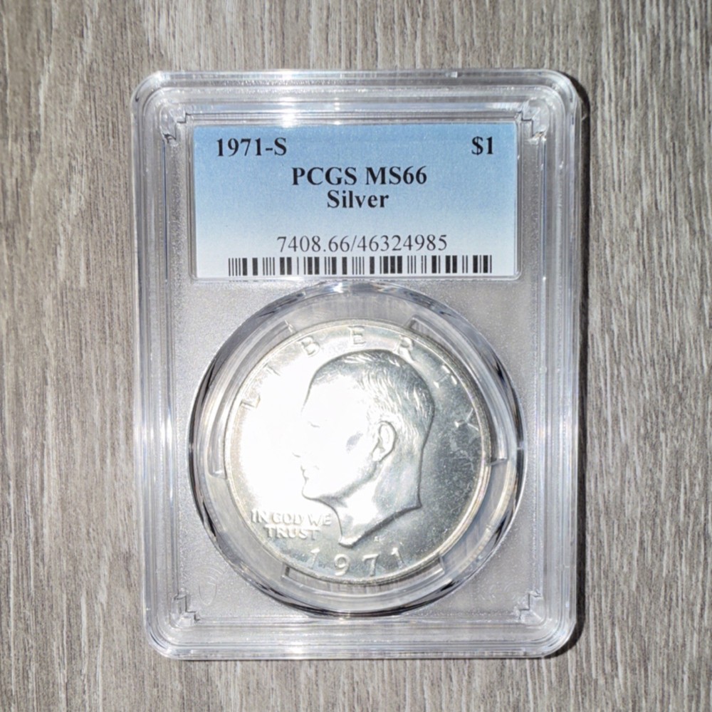 1971 Eisenhower $1 PCGS MS66 Silver Uncirculated Dollar