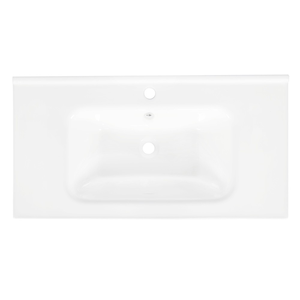 35.6" White Ceramic Basin, Only Ceramic Sink,  Without Cabinet