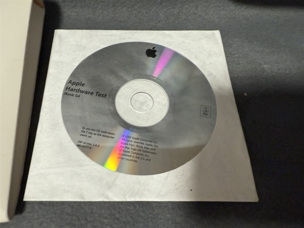 APPLE iBOOK G4 INSTALL 3 DISC / SOFTWARE RESTORE 8 DISC / HARDWARE TEST 603-4793