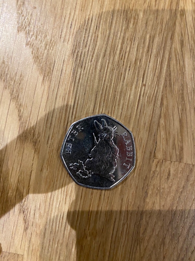 Peter Rabbit, circulated 50p coin, 2 available