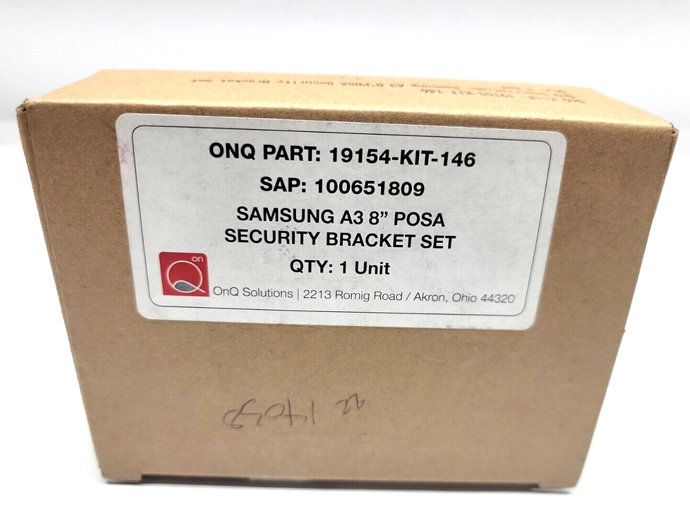 ONQ Posa Security Bracket Set for Samsung A 8" SAP: 100651809